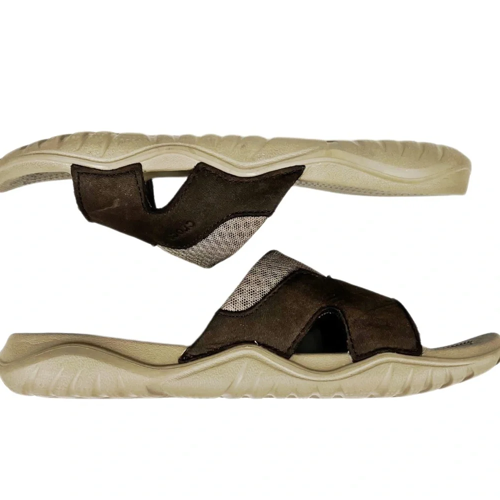 CROCS brown mesh